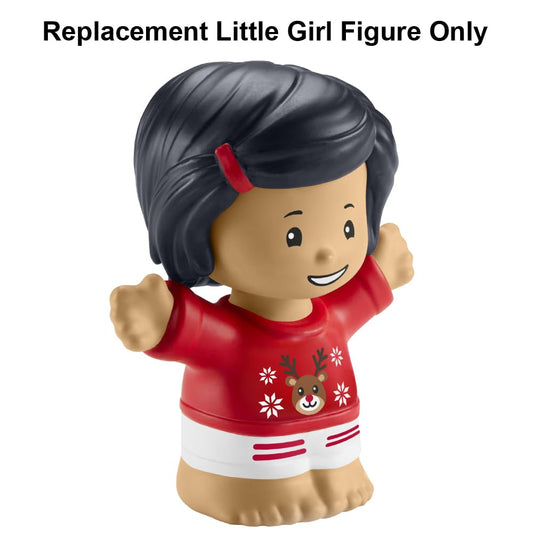 Ersatzfigur für Fisher-Price Little People Adventskalender – Mädchen im Rentier-Outfit, passend für viele Spielsets
